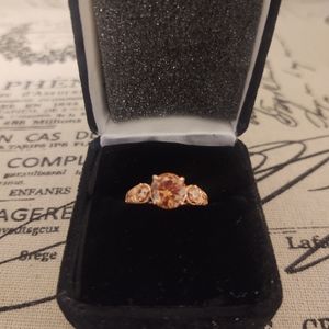 Orange and gold ring size 7